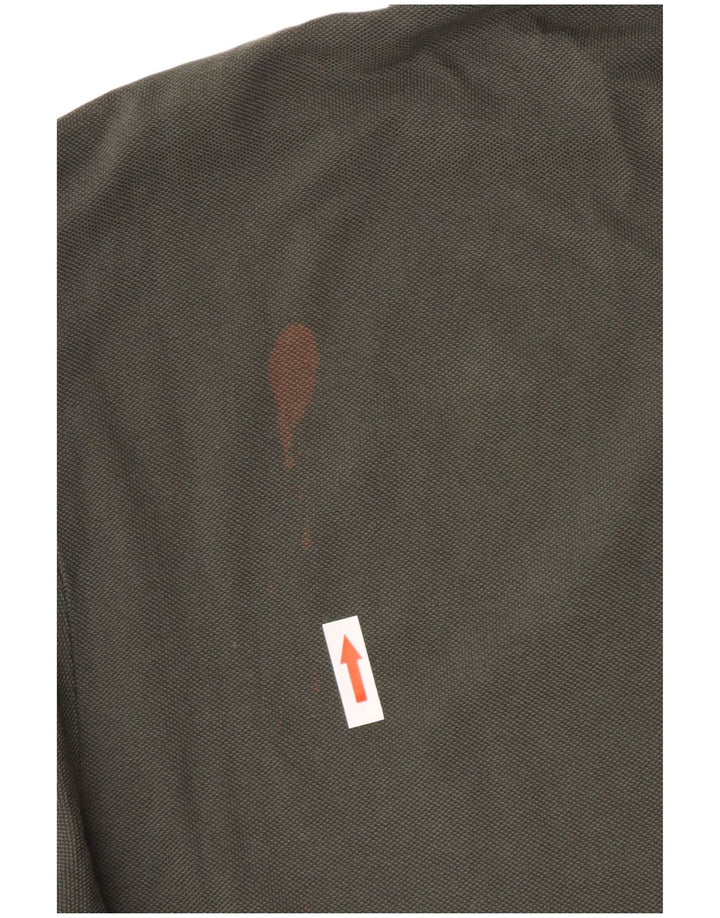 Kappa Herren Langarm-Poloshirt, groß, Khaki, Baumwolle