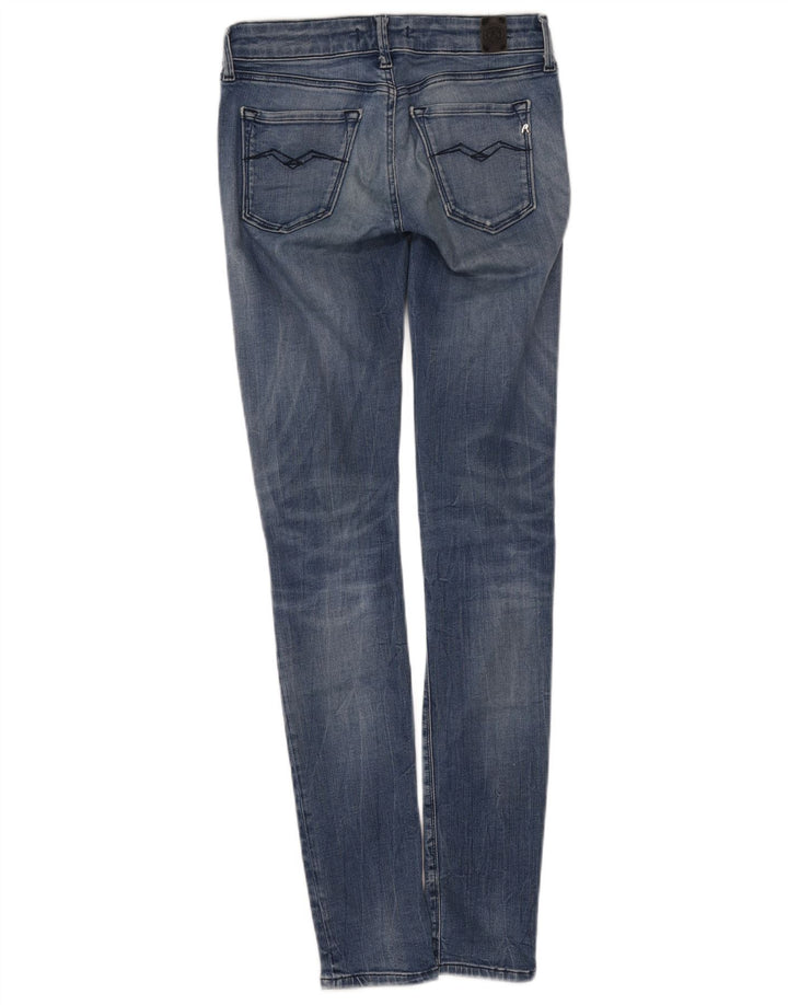 REPLAY Womens Skinny Jeans W26 L32 Blue Polyester