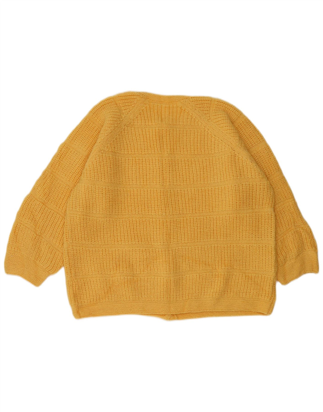 Vintage Damen Cardigan Pullover UK 14 Groß Gelb
