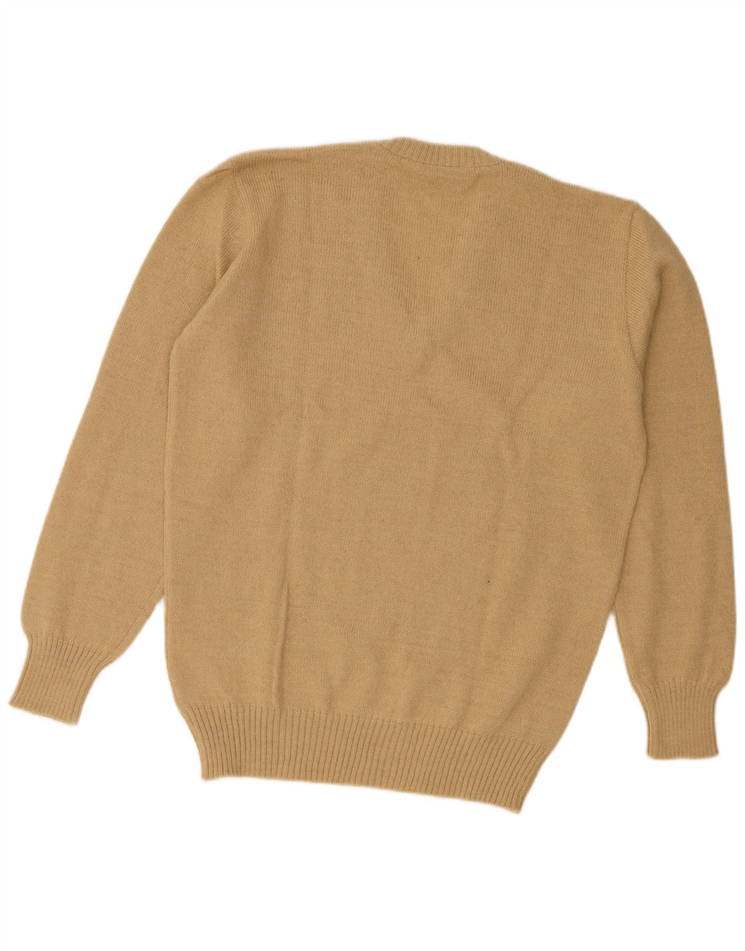 Ambassador Herren-Pullover mit V-Ausschnitt aus mittelbeiger Alpakawolle
