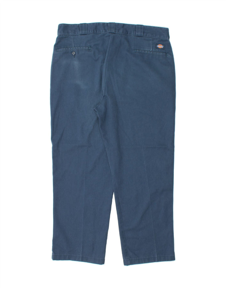 DICKIES Mens Slim Chino Trousers W38 L29 Blue Polyester Vintage Dickies and Second-Hand Dickies from Messina Hembry 