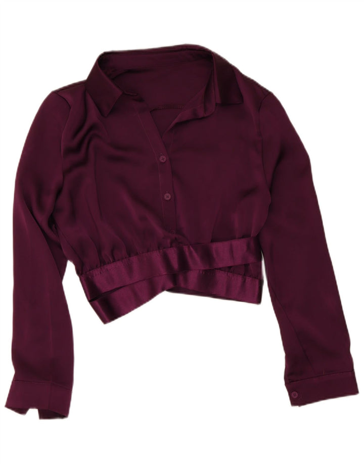 Vintage Damen 2-Knopf-Rock-Set XL W28 Lila Polyester