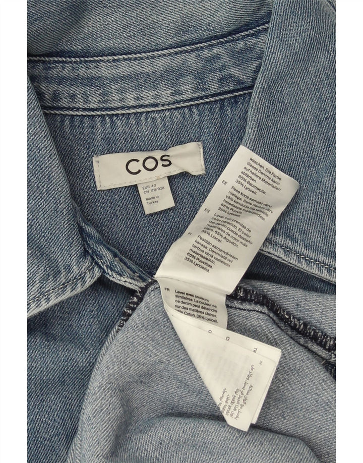 COS Kurzärmliges, übergroßes Jeanskleid für Damen, EU 40, mittelblaue Baumwolle