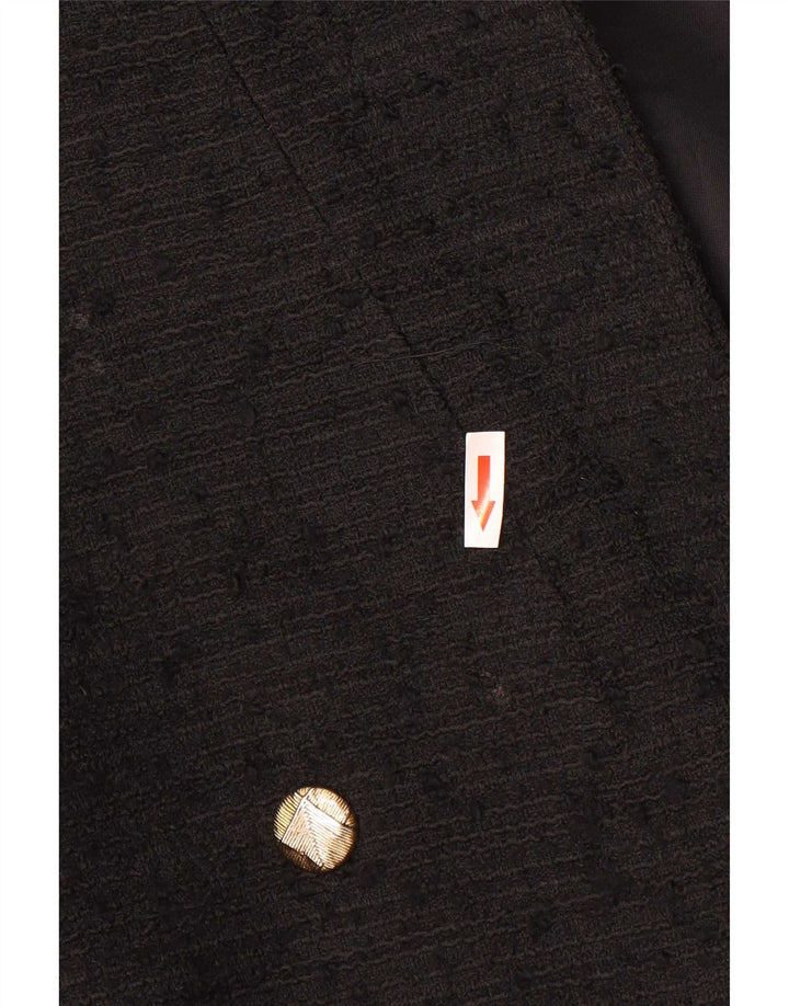 Zweireihiger Herren-Blazer von Zara, Gr. 36, Größe S, schwarz geflecktes Polyester