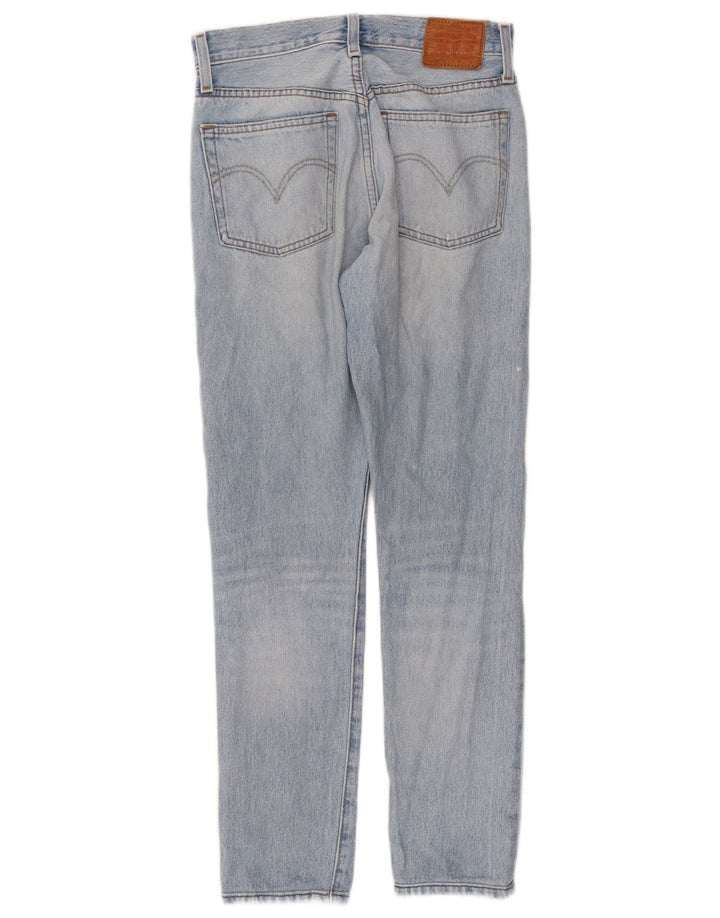 Levi's Damen 501 Straight Jeans W25 L30 Blaue Baumwolle