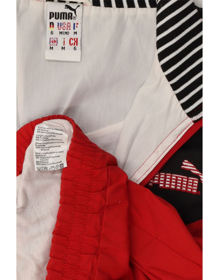Puma Herren-Trainingsanzug-Top-Jacke aus mittelrotem Colourblock-Polyester