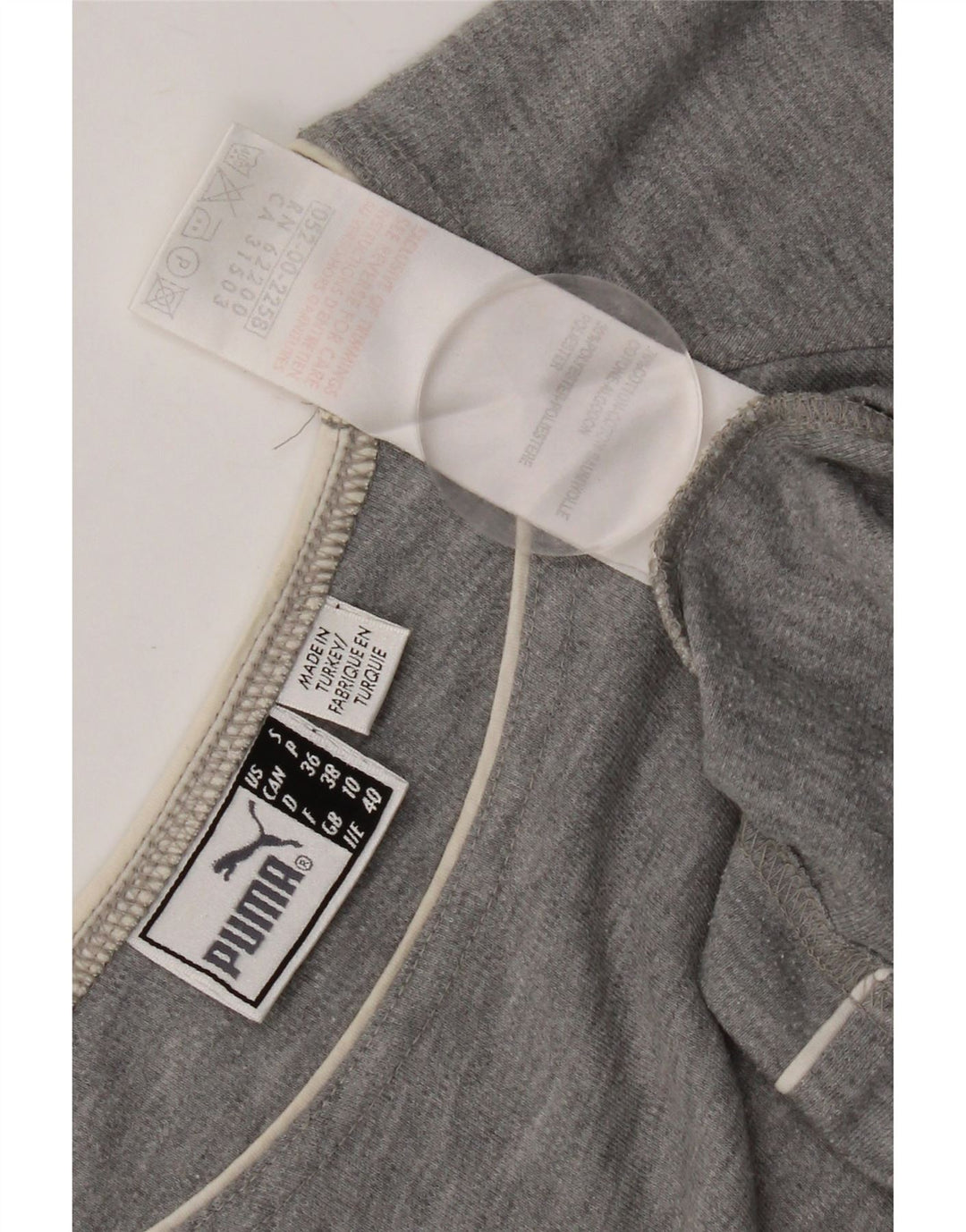 Puma Damen Top Langarm UK 10 Small Graue Baumwolle