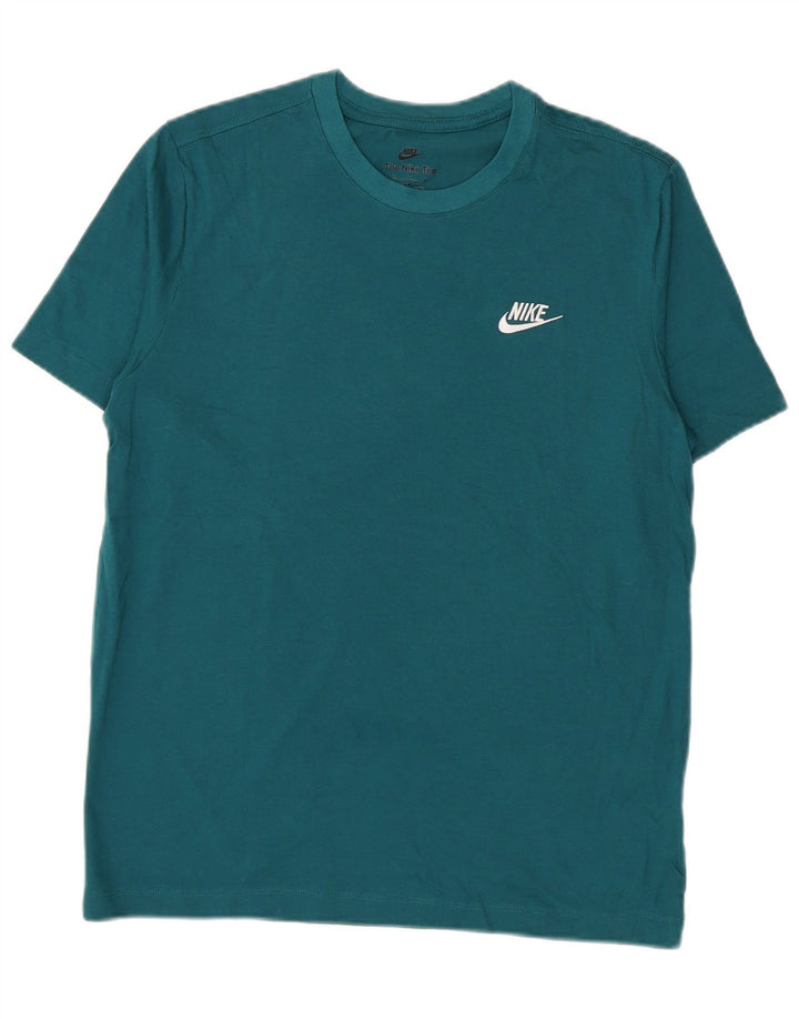 Nike Herren T-Shirt Top aus mittelgrüner Baumwolle