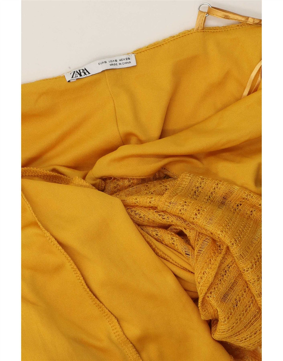 Zara Damen Charleston Kleid UK 10 Small Gelb