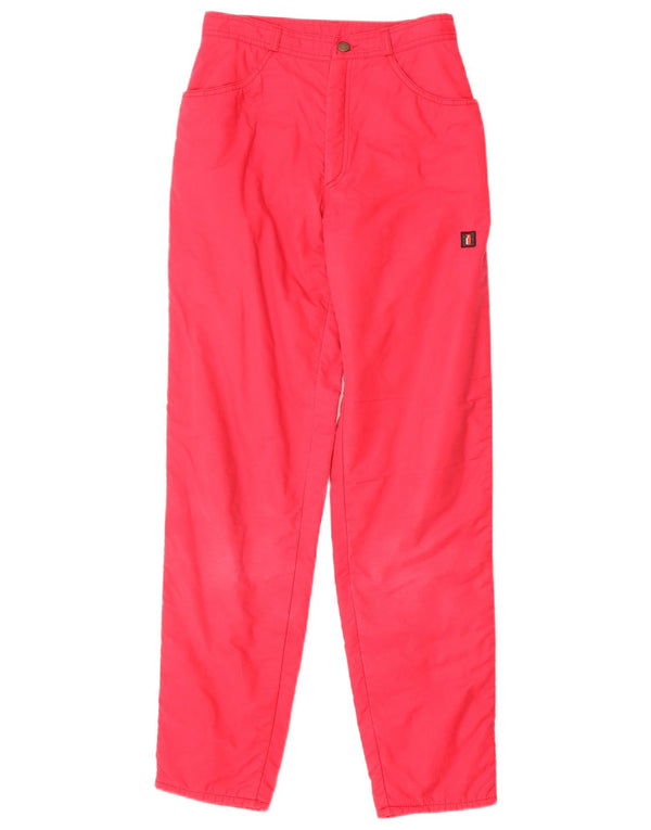 Ellesse Womens High Waist Tapered Casual Trousers IT 42 Medium W24 L30 Red