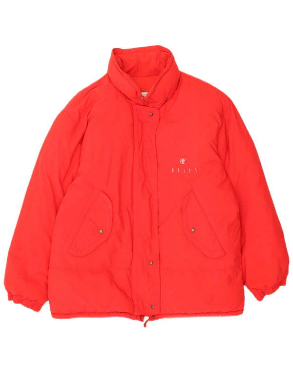 Belfe & Womens Übergroße wattierte Jacke UK 16 Large Rot