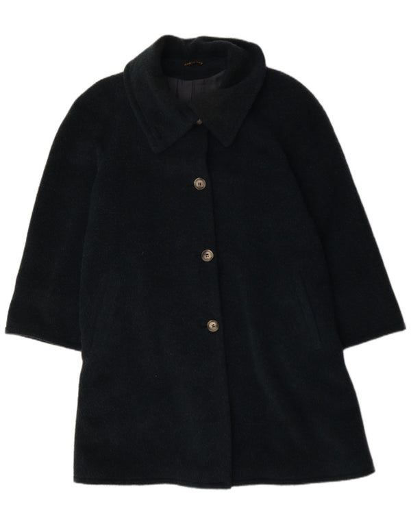 VINTAGE Damen Übergroßer Mantel UK 14 Large Grün