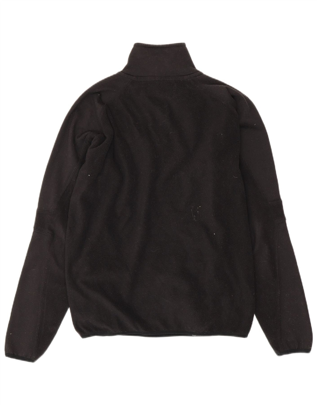 KAPPA Herren-Fleecepullover mit Reißverschluss am Hals, groß, aus schwarzem Polyester