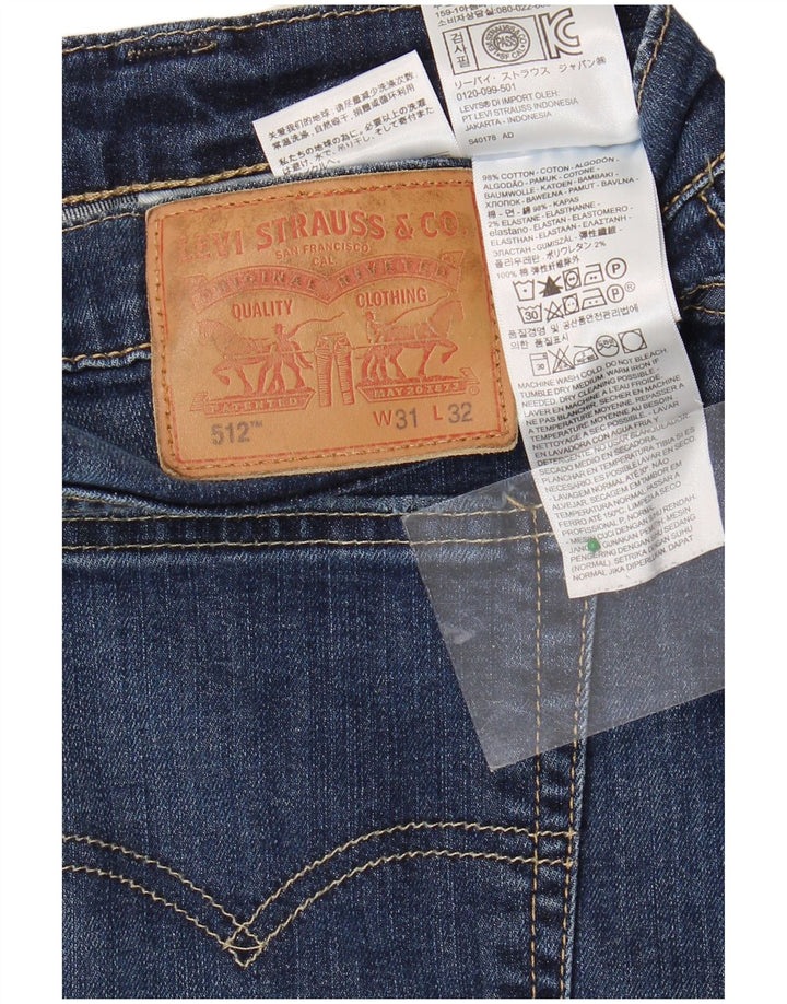 LEVI'S Herren 512 Tapered Slim Jeans W31 L32 Blau