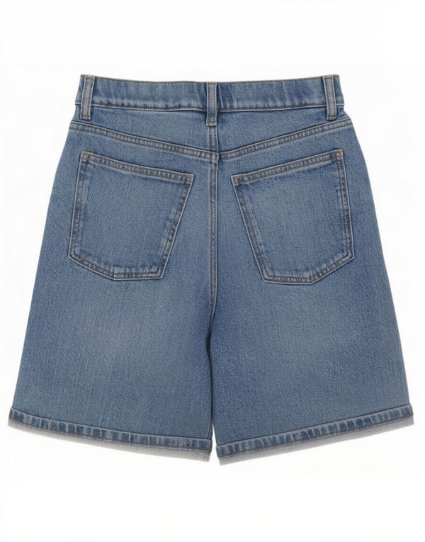 Marks & Spencer Womens Boyfriend Denim Shorts UK 6 XS W25 Blue Cotton