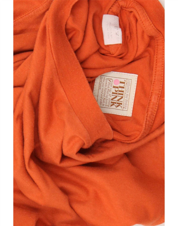 Think Pink Herren T-Shirt Top Large Orange Baumwolle