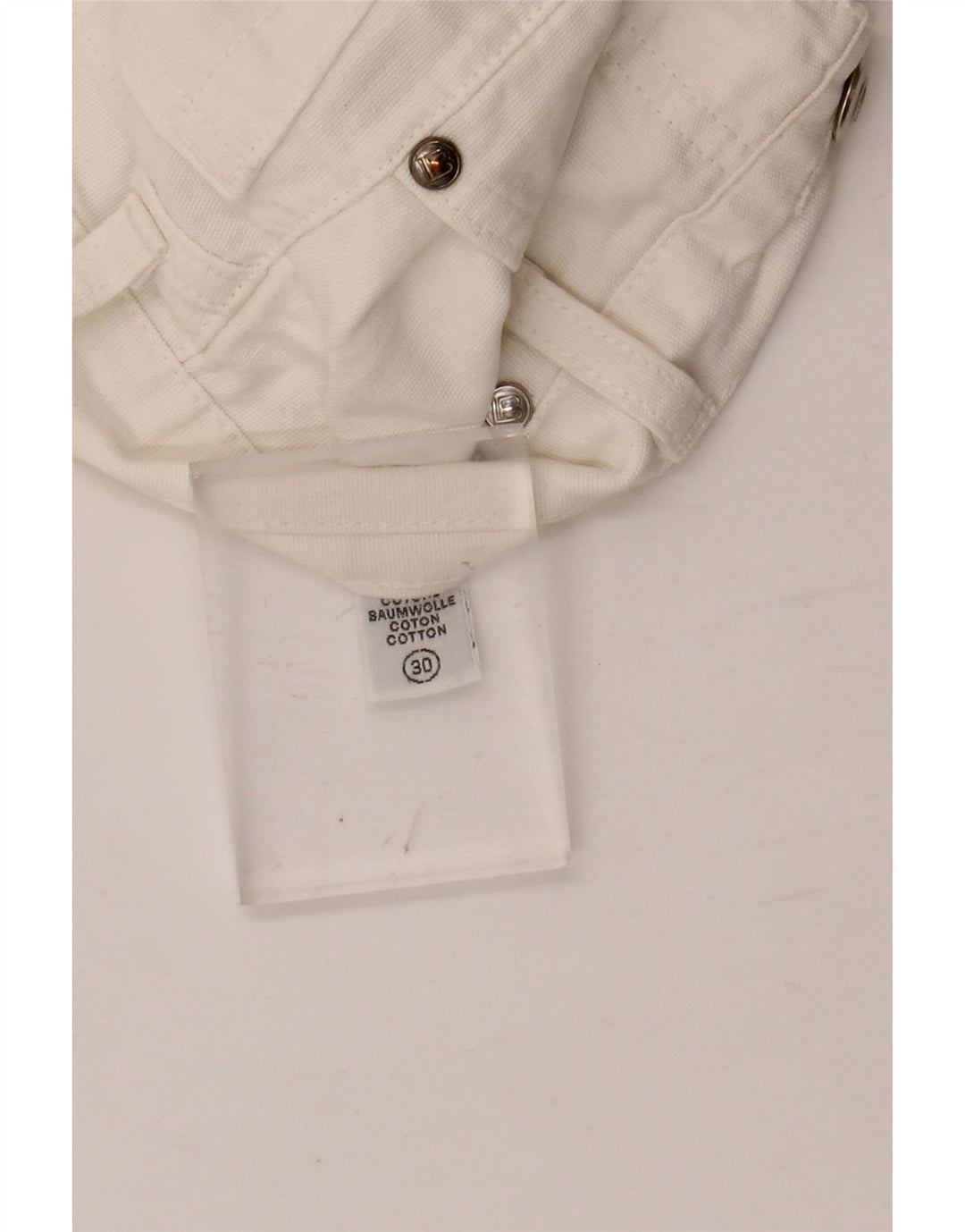 LAURA BIAGIOTTI Damen Straight Jeans W28 L30 Weiße Baumwolle