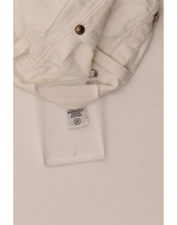 LAURA BIAGIOTTI Damen Straight Jeans W28 L30 Weiße Baumwolle