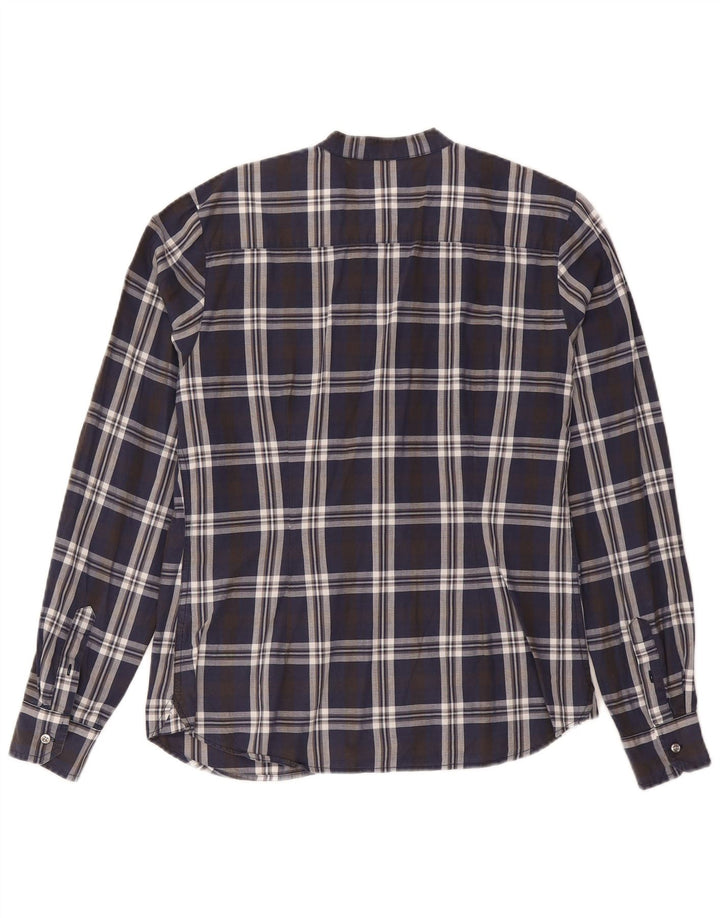 North Sails Damen-Pulloverhemd mit Rüschen vorne, UK 18, XL, Marineblau kariert