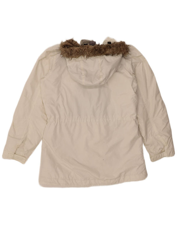 Nike Damen-Windbreakerjacke mit Kapuze, UK 14/16, Größe L, Weiß, Polyester