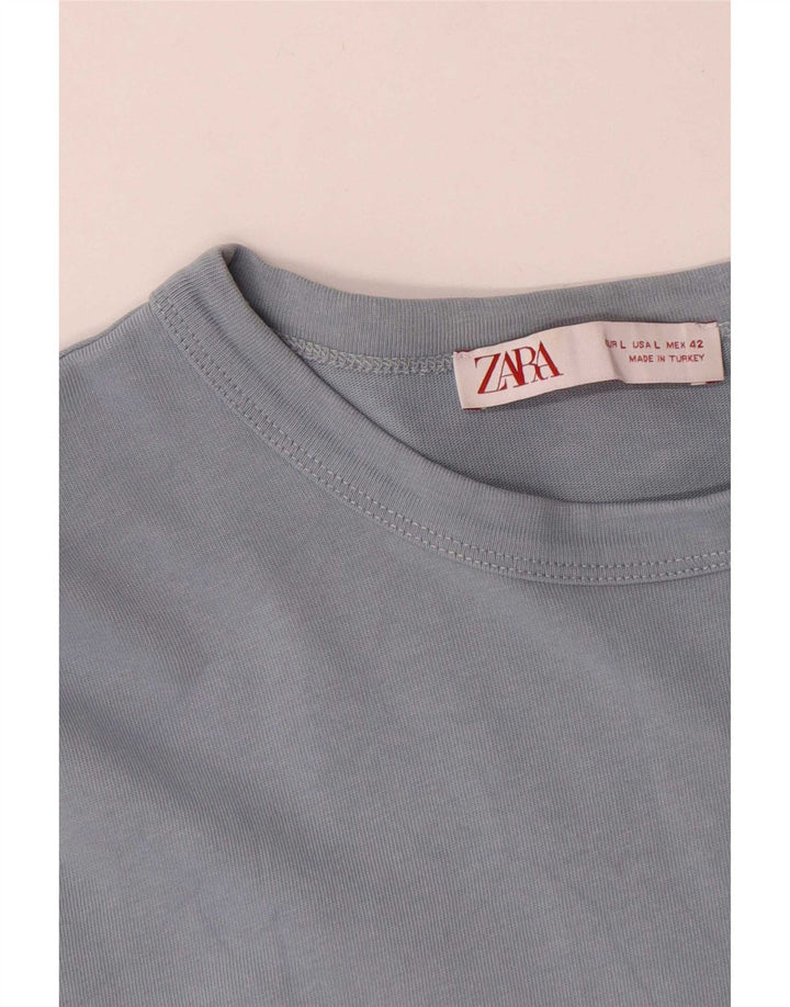 Zara Herren Top Langarm Large Blau