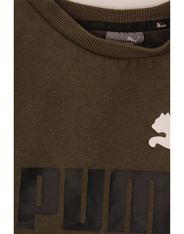 PUMA Herren Grafik-Sweatshirt, Pullover, groß, Khaki, Baumwolle