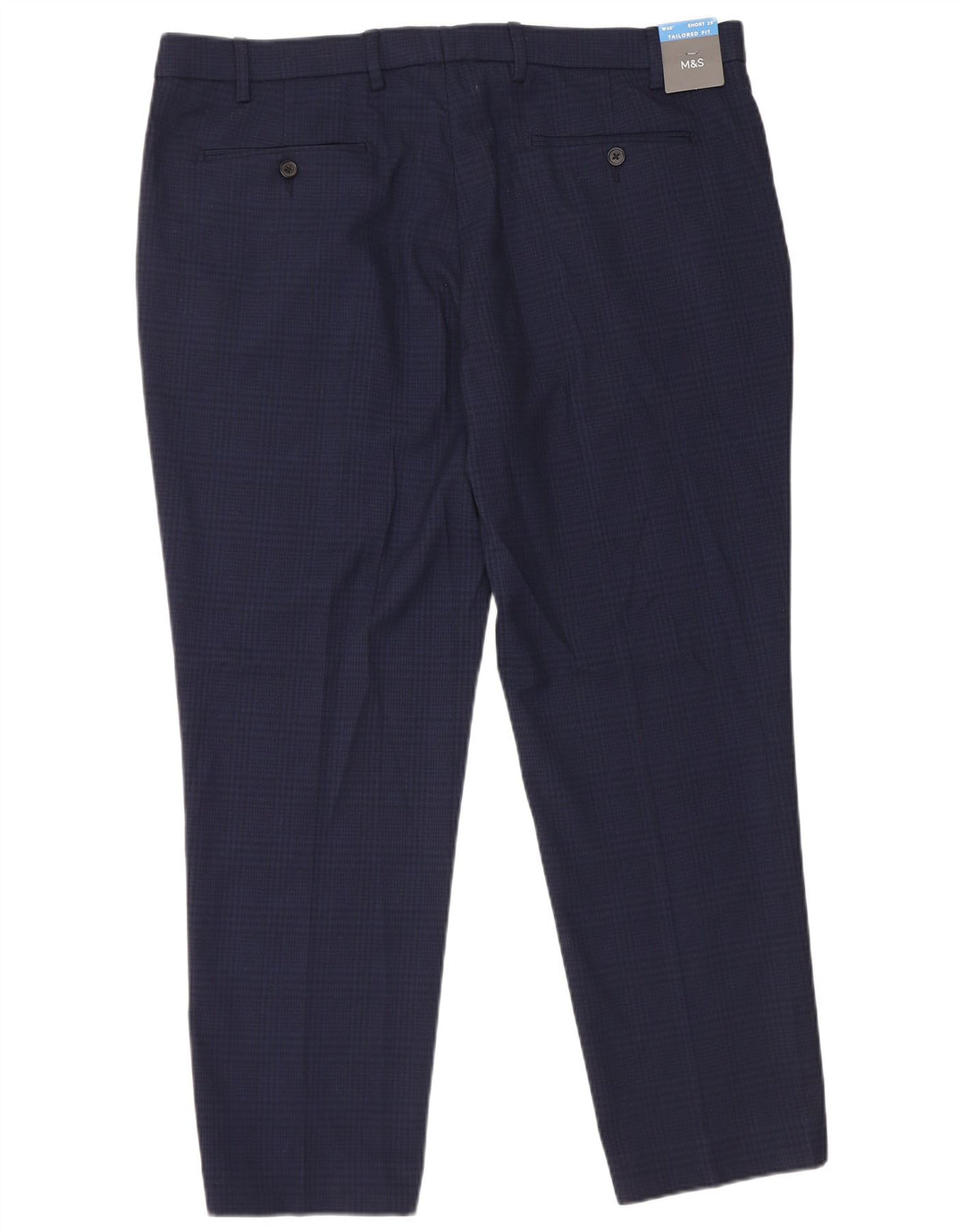 Marks & Spencer Herren-Anzughose mit maßgeschneiderter Passform, W40 L29, Marineblau
