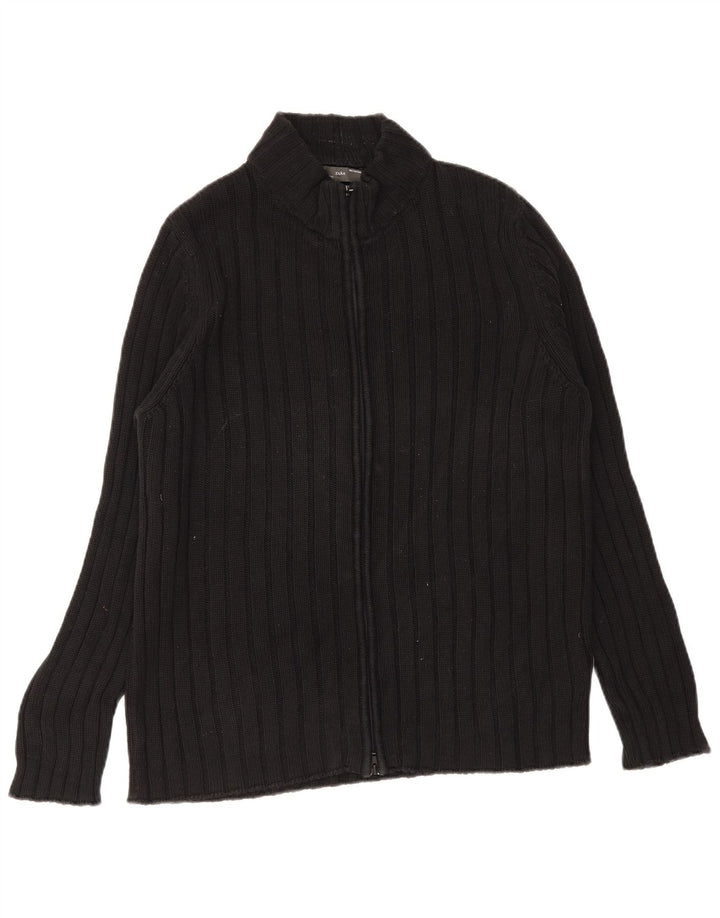 ZARA Herren Strickjacke XL Schwarz Baumwolle
