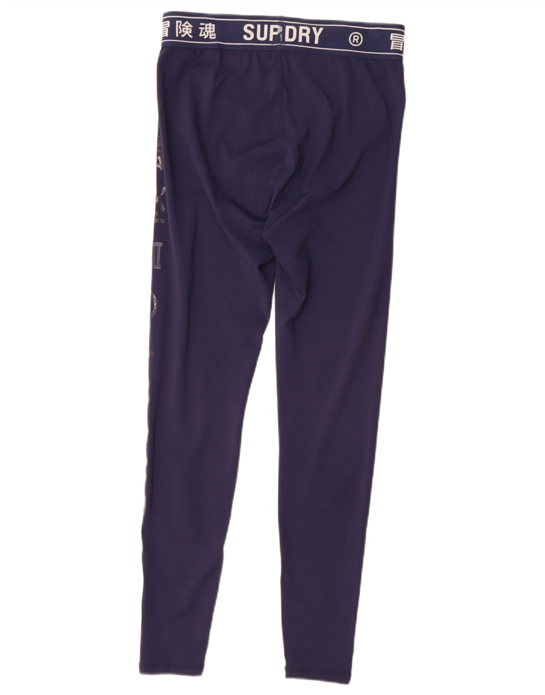 Superdry Damen Grafik-Leggings UK 12 Medium Marineblau Polyester