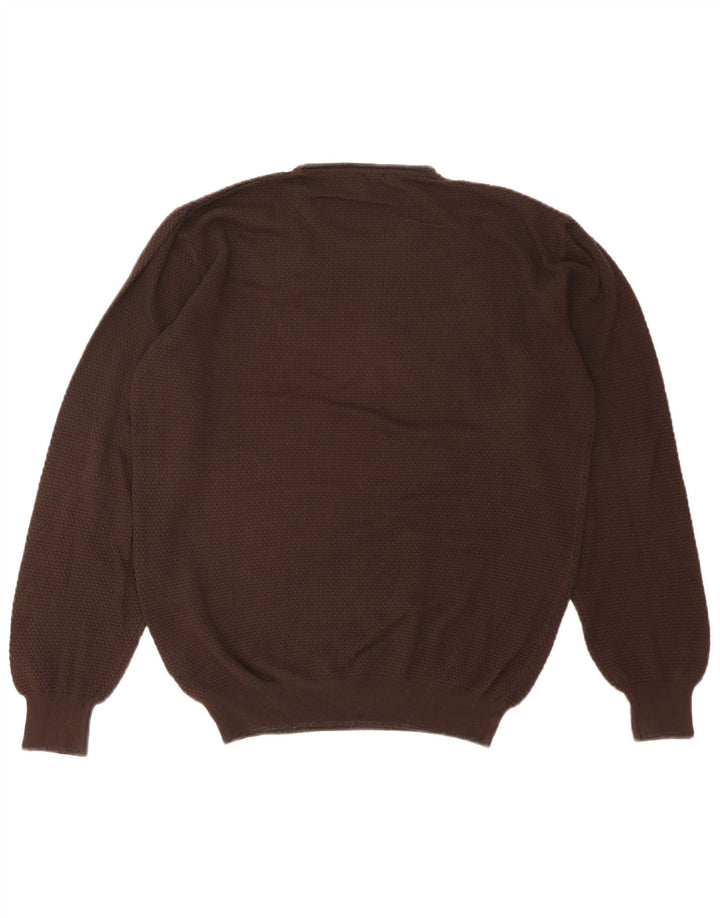 North Sails Herren-Pullover mit Rundhalsausschnitt, groß, braune Baumwolle