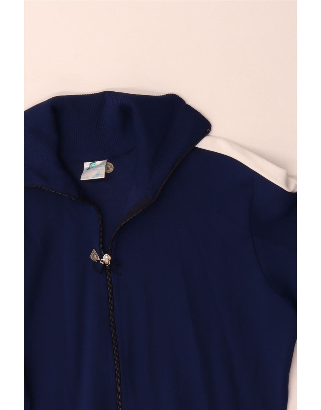 Vintage Herren-Trainingsanzug mit Grafik-Oberteil, mittelgroß, Marineblau, Farbblock