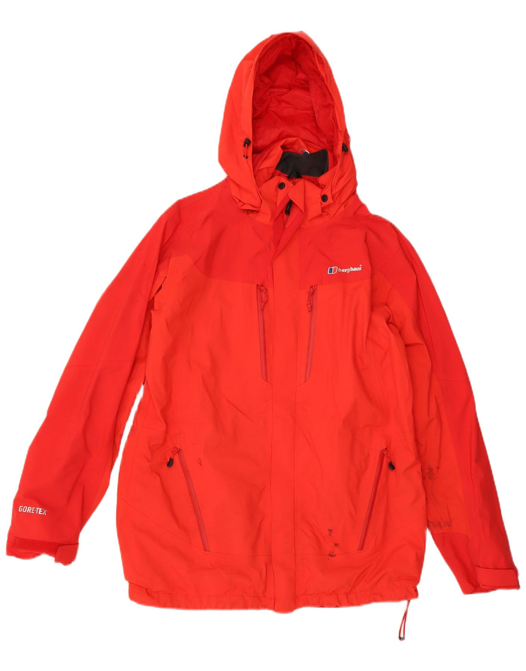 BERGHAUS Damen Gore-Tex Regenjacke mit Kapuze UK 14 Large Rot Polyamid