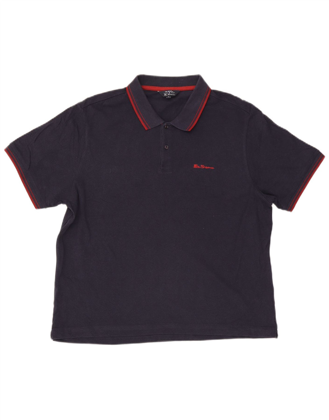 Ben Sherman Herren Poloshirt XL Marineblau Baumwolle