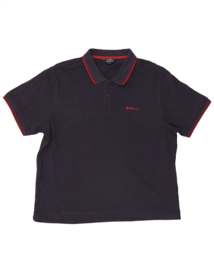 Ben Sherman Herren Poloshirt XL Marineblau Baumwolle