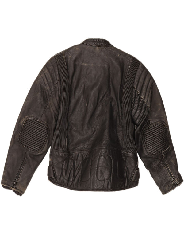 Vintage Herren Leder Bikerjacke UK 36 Small Black Biker