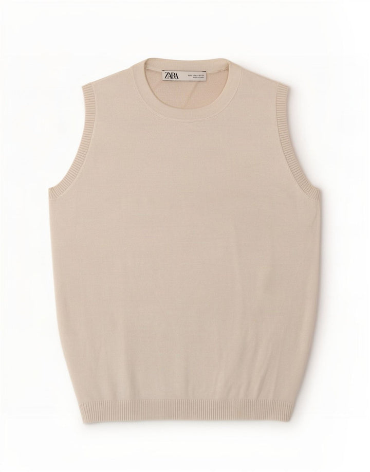 Zara Damen Weste Top UK 8 Small Weiß