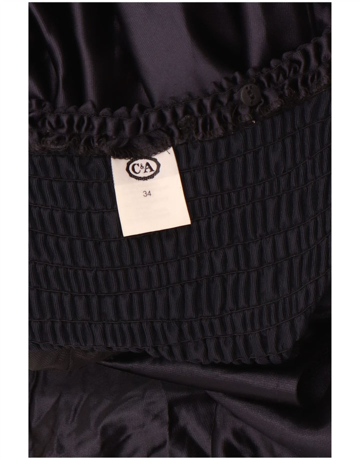 C & A Damen Trägerloses Prinzessinnenkleid EU 34 XS Lila Triacetat