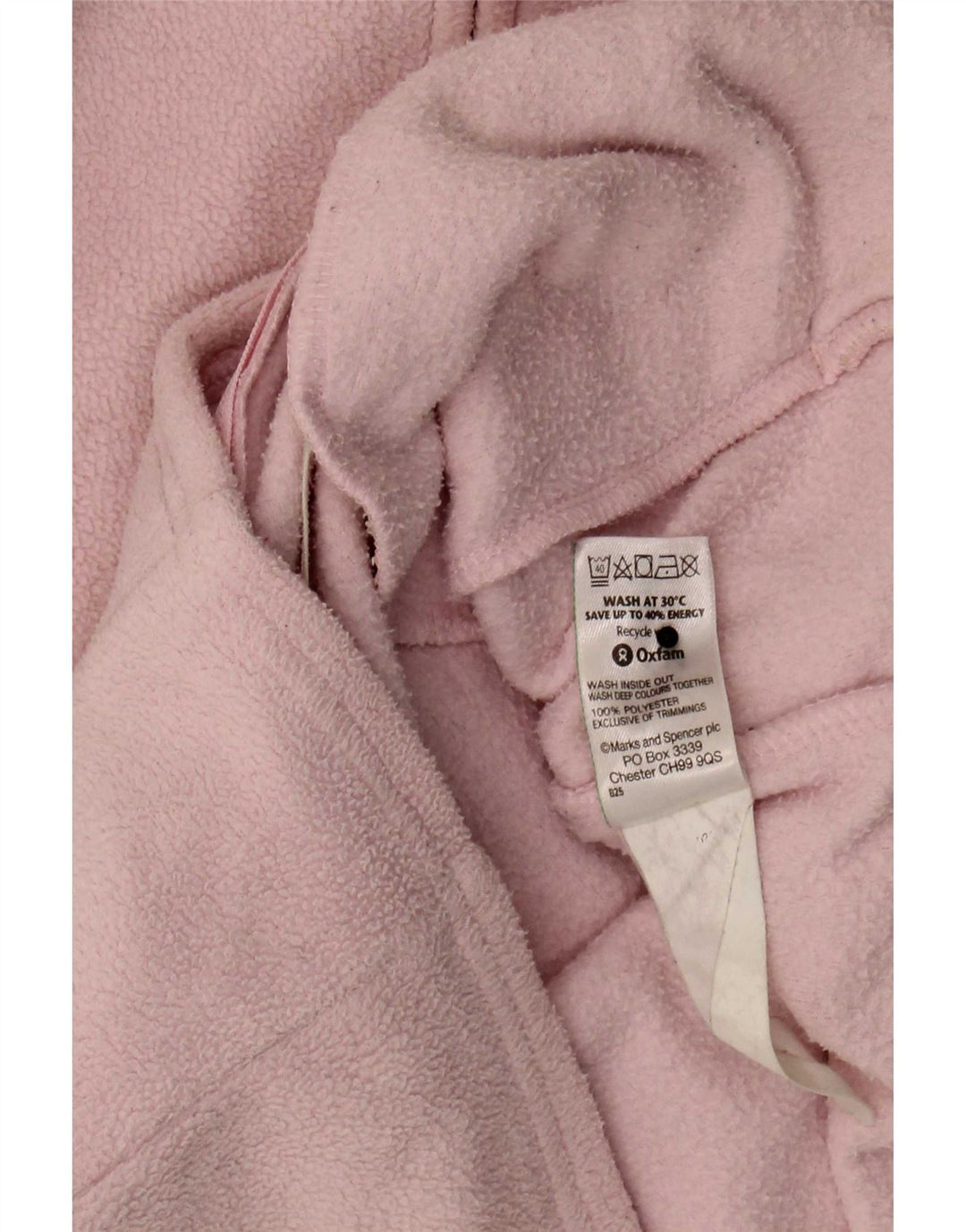 Marks & Spencer Damen Fleecejacke UK 14 Large Pink Polyester