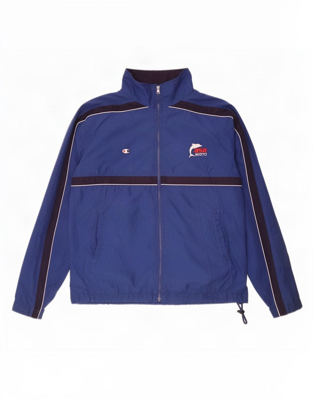 Champion Herren-Trainingsanzug-Oberjacke, Mittelblau, Farbblock
