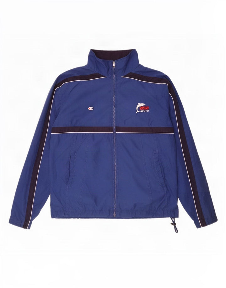 Champion Herren-Trainingsanzug-Oberjacke, Mittelblau, Farbblock