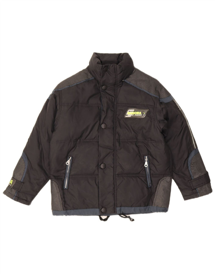 Diadora Herren-Skijacke UK 38 Mittelschwarzes Colourblock-Polyamid
