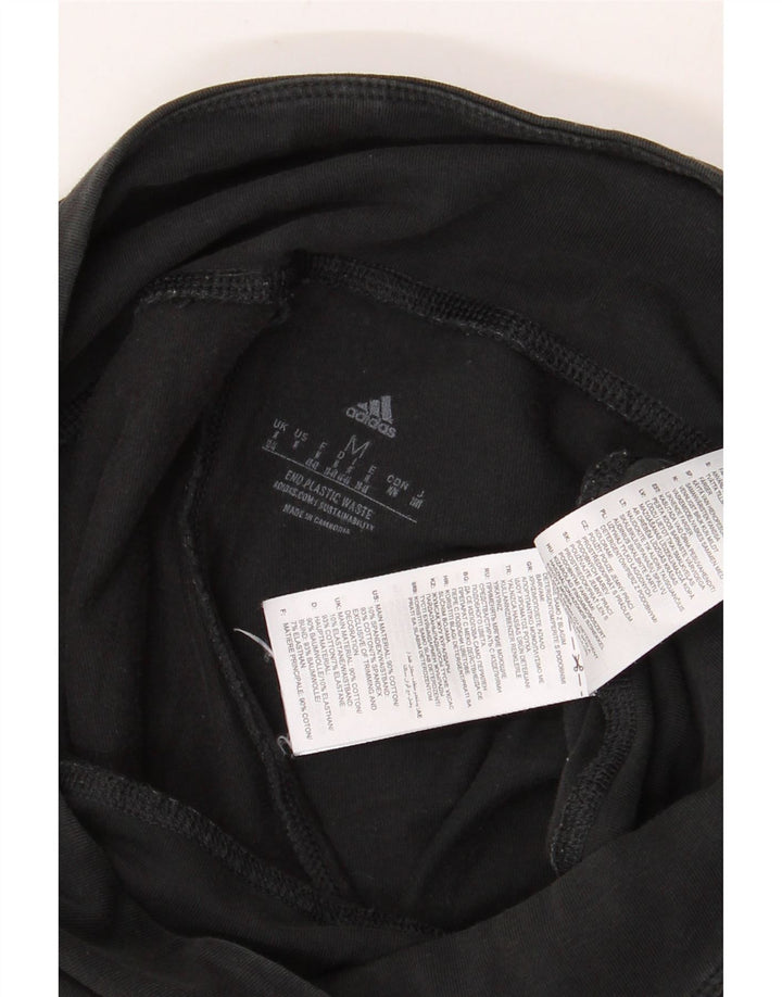 Adidas Damen Leggings UK 12/14 Mittelschwarze Baumwolle