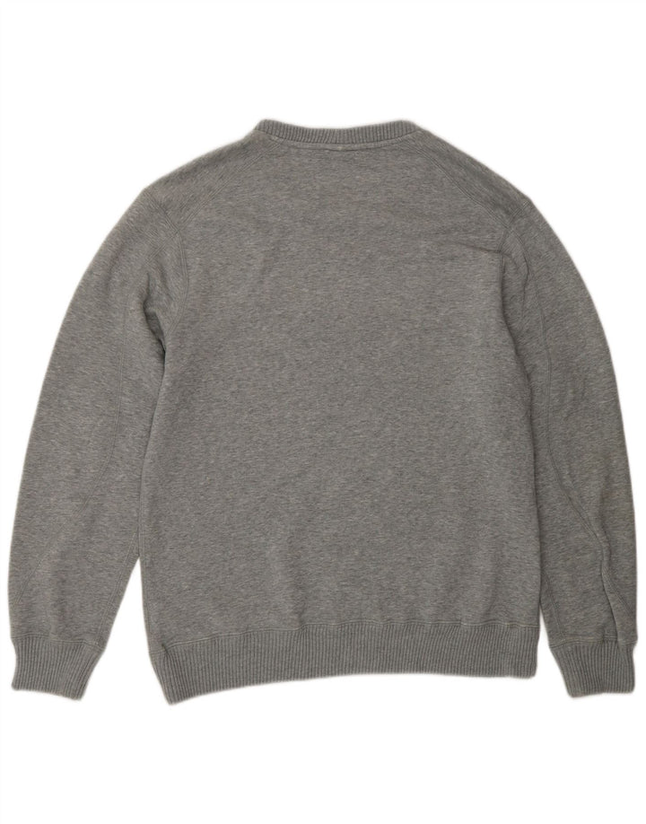 Jordan Herren-Sweatshirt-Pullover aus mittelgrau gefleckter Baumwolle
