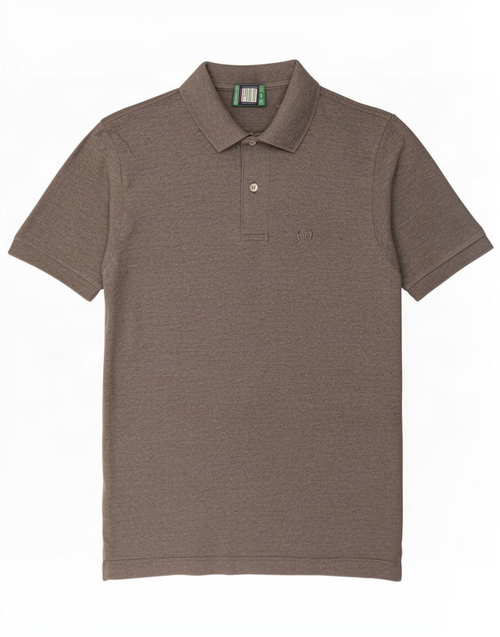 Sergio Tacchini Herren Poloshirt IT 50 mittelgraue Baumwolle