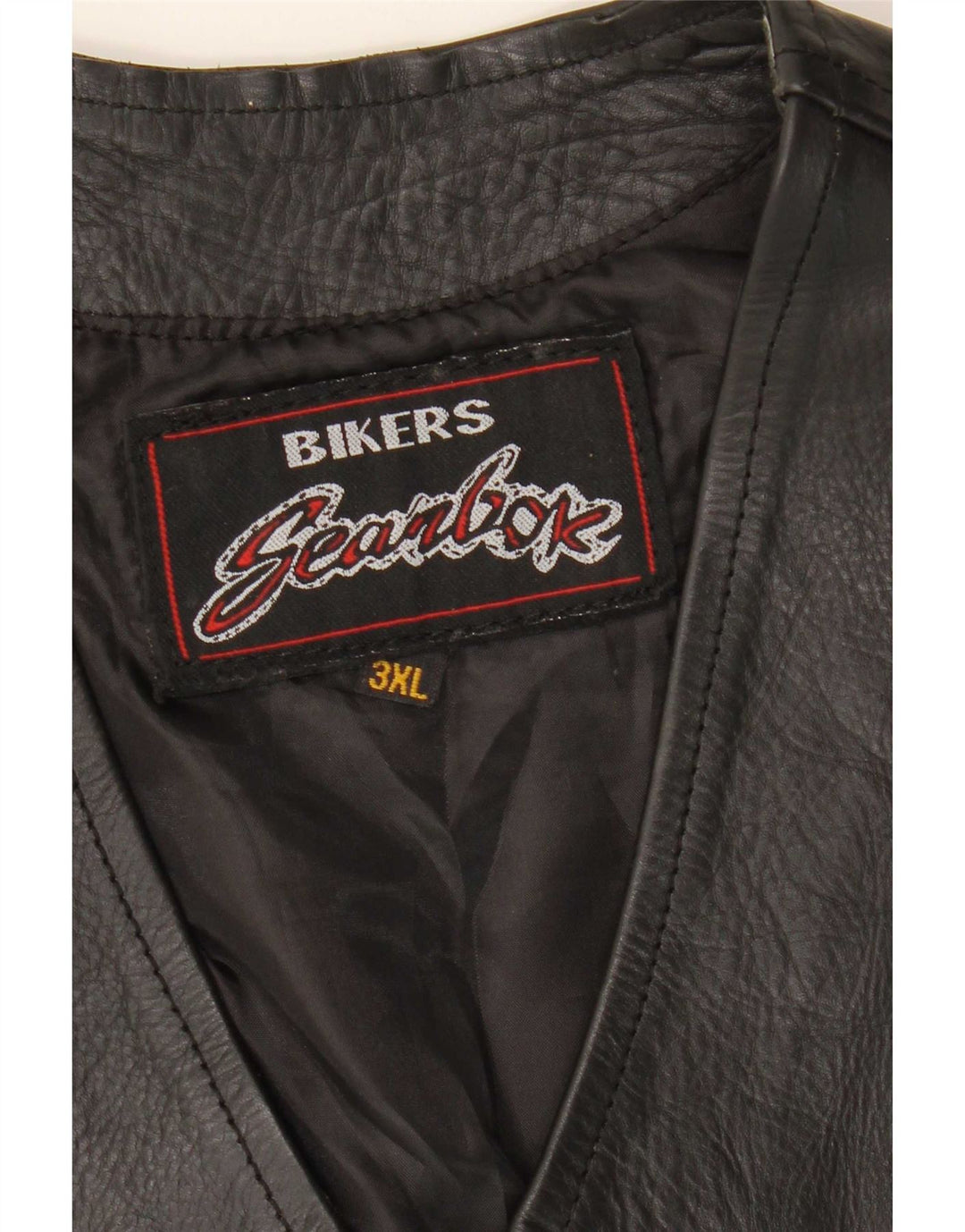Vintage Herren Biker Lederweste 3XL Schwarz