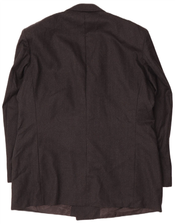 Marks & Spencer Herren Zweireihiger Blazer Jacke UK 44 XL Graue Schurwolle