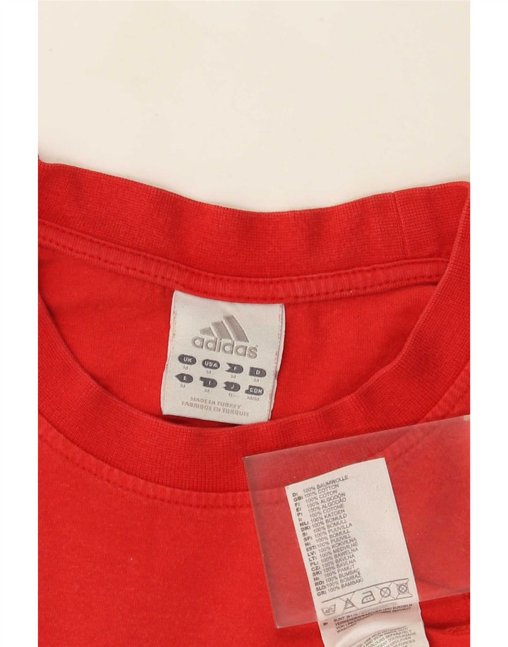 Adidas Herren Grafik-T-Shirt aus mittelroter Baumwolle
