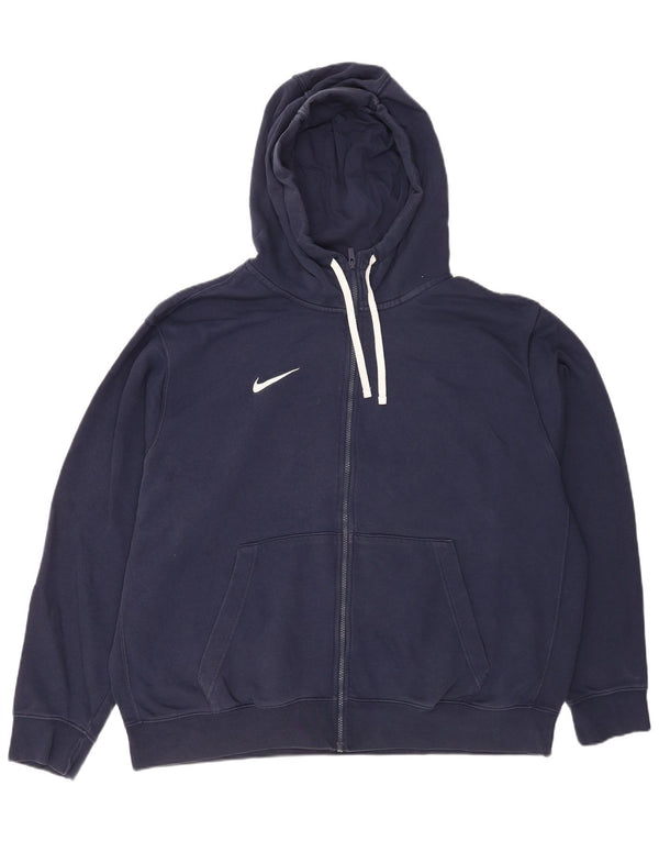 Nike Herren Zip Hoodie Pullover 2XL Marineblau Baumwolle