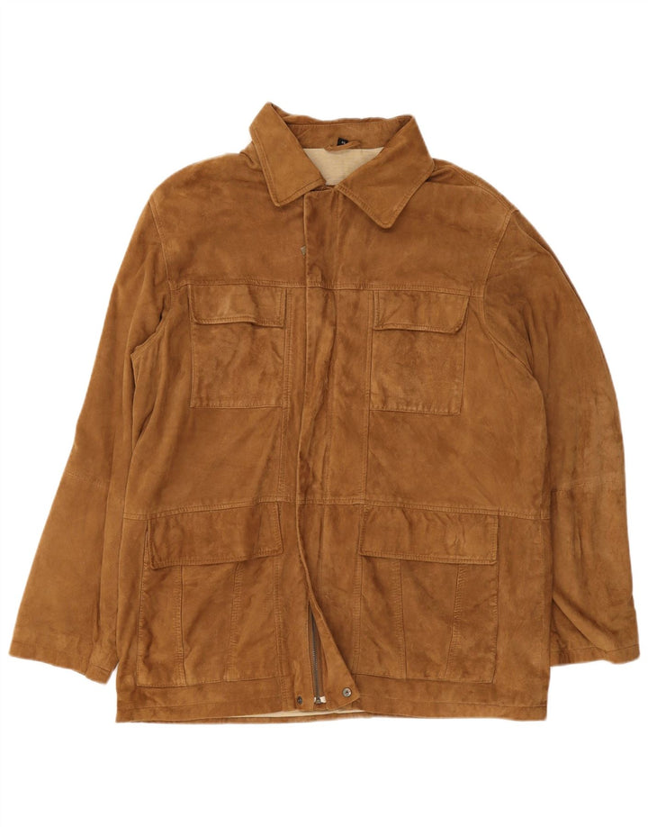 Camel Active Herren Wildlederjacke UK 42 XL Braunes Leder