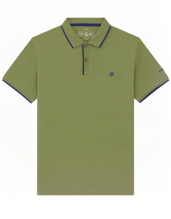 Harmont & Blaine Herren-Poloshirt mit normaler Passform, 2XL, grüne Baumwolle
